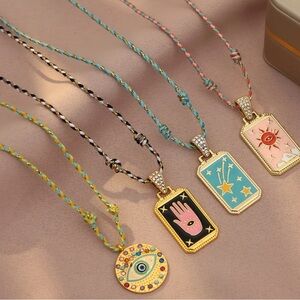 ENAMELED AND CRYSTAL NECKLACES-YOUR CHOICE OF ONE